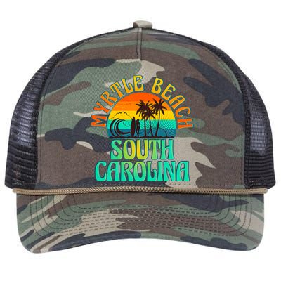 Retro Vintage Myrtle Beach South Carolina Retro Rope Trucker Hat Cap