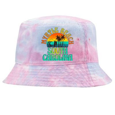 Retro Vintage Myrtle Beach South Carolina Tie-Dyed Bucket Hat