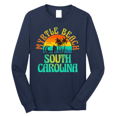 Retro Vintage Myrtle Beach South Carolina Long Sleeve Shirt