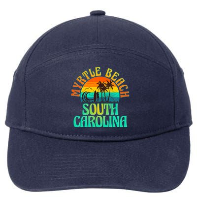 Retro Vintage Myrtle Beach South Carolina 7-Panel Snapback Hat