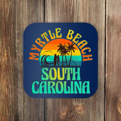 Retro Vintage Myrtle Beach South Carolina Coaster