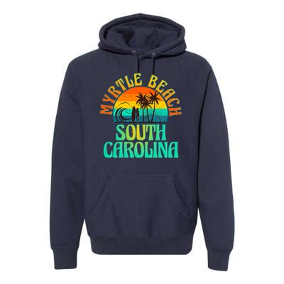 Retro Vintage Myrtle Beach South Carolina Premium Hoodie