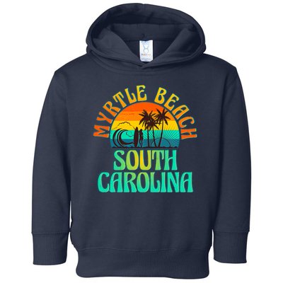 Retro Vintage Myrtle Beach South Carolina Toddler Hoodie