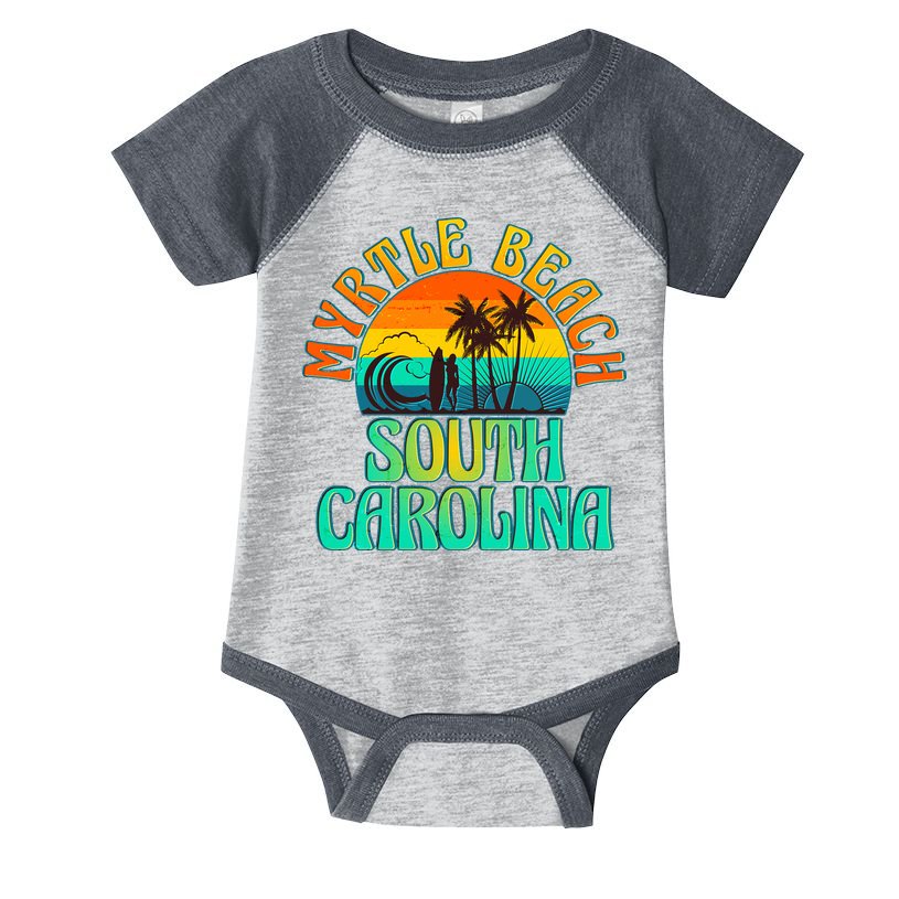Retro Vintage Myrtle Beach South Carolina Infant Baby Jersey Bodysuit
