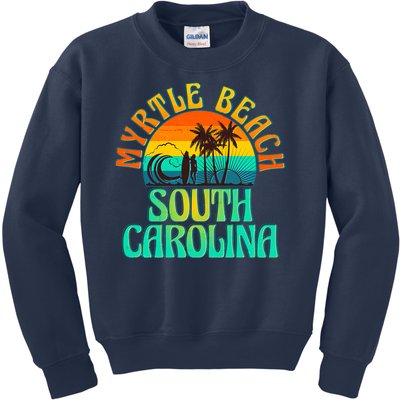 Retro Vintage Myrtle Beach South Carolina Kids Sweatshirt