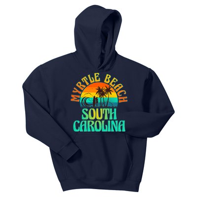 Retro Vintage Myrtle Beach South Carolina Kids Hoodie