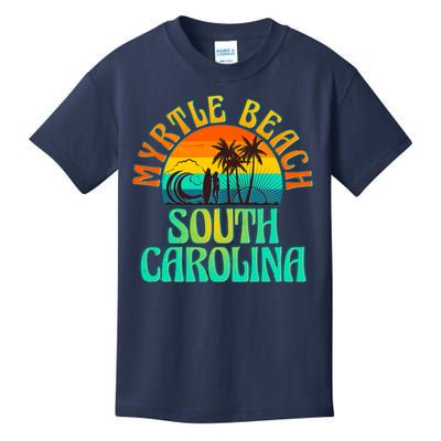 Retro Vintage Myrtle Beach South Carolina Kids T-Shirt