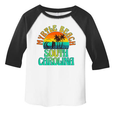 Retro Vintage Myrtle Beach South Carolina Toddler Fine Jersey T-Shirt