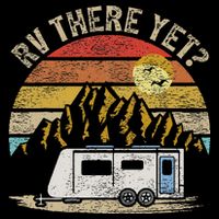 Retro Vintage Mountains Camping RV There Yet Apron