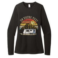 Retro Vintage Mountains Camping RV There Yet Womens CVC Long Sleeve Shirt