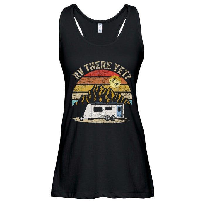 Retro Vintage Mountains Camping RV There Yet Ladies Essential Flowy Tank