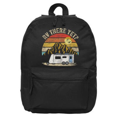 Retro Vintage Mountains Camping RV There Yet 16 in Basic Backpack