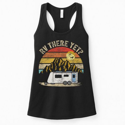 Retro Vintage Mountains Camping RV There Yet Womens Tank Top