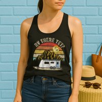 Retro Vintage Mountains Camping RV There Yet Womens Tank Top