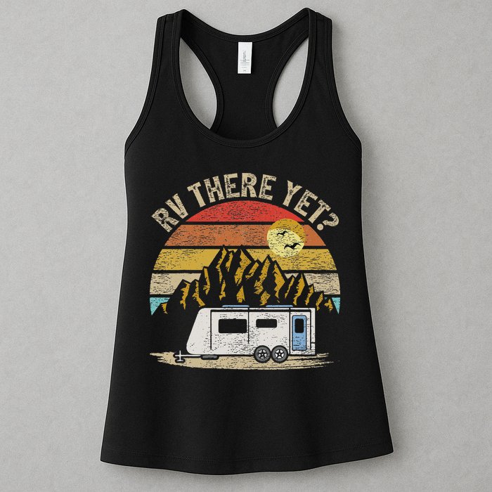 Retro Vintage Mountains Camping RV There Yet Womens Tank Top