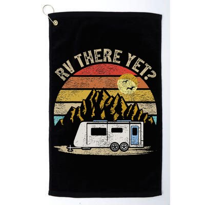 Retro Vintage Mountains Camping RV There Yet Golf Towel