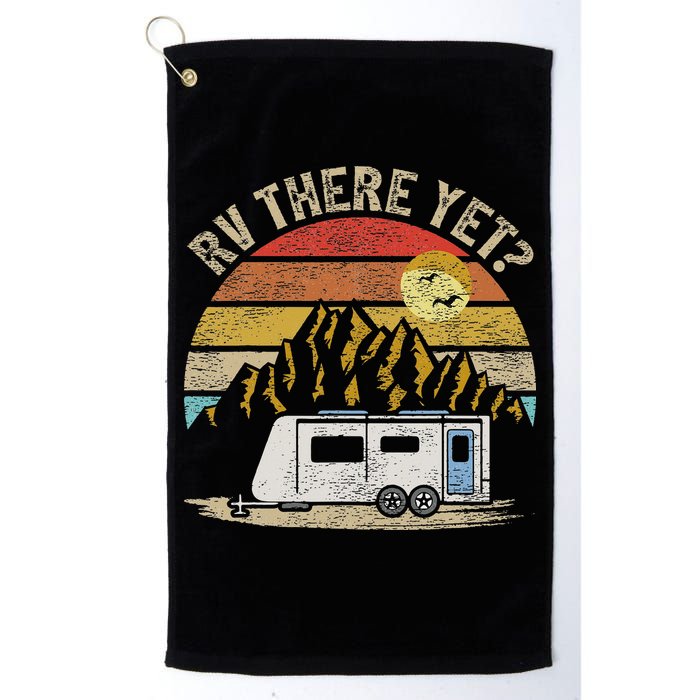 Retro Vintage Mountains Camping RV There Yet Golf Towel