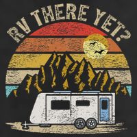 Retro Vintage Mountains Camping RV There Yet Golf Towel