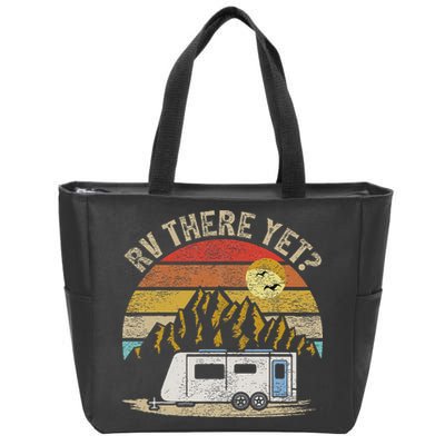 Retro Vintage Mountains Camping RV There Yet Zip Tote Bag