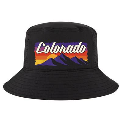 Retro Vintage Mountains Colorado Cool Comfort Performance Bucket Hat
