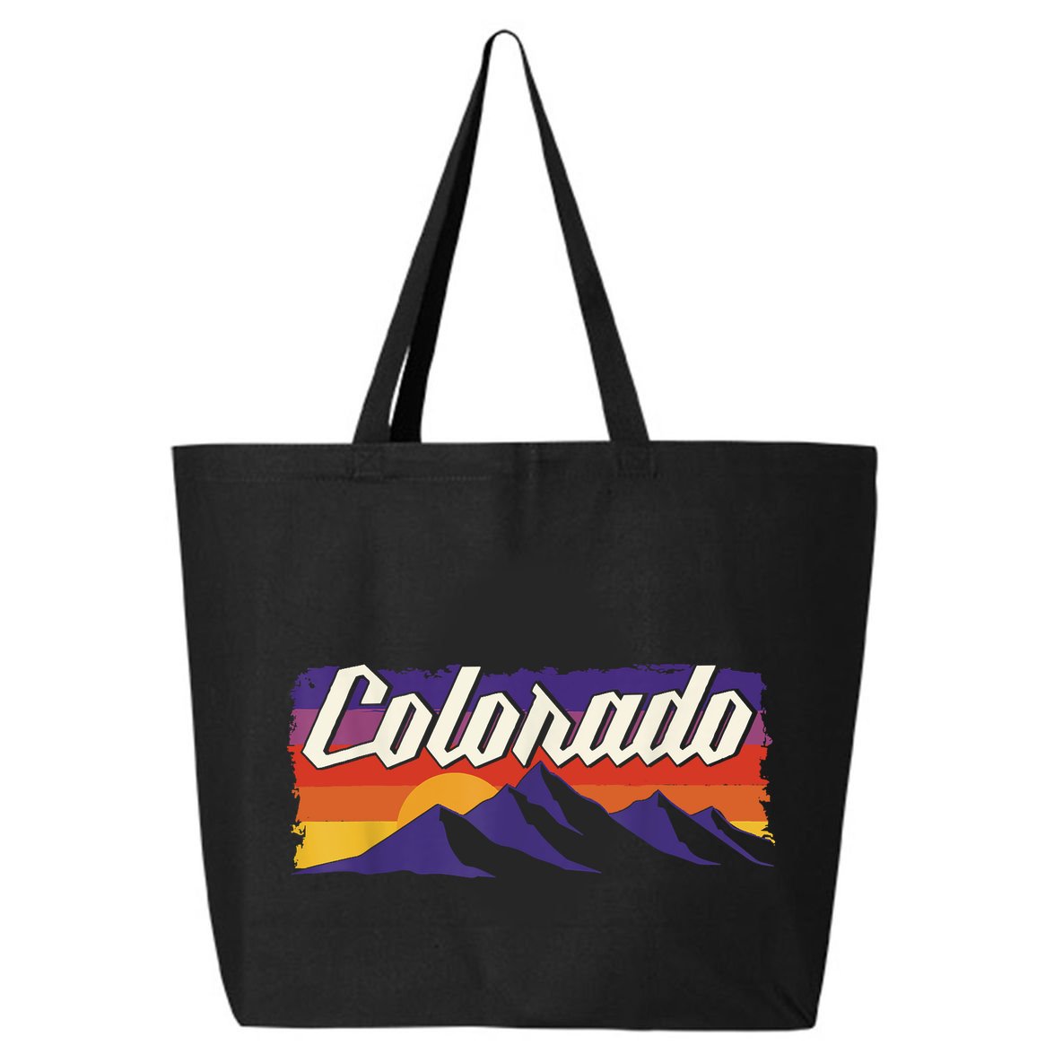 Retro Vintage Mountains Colorado 25L Jumbo Tote