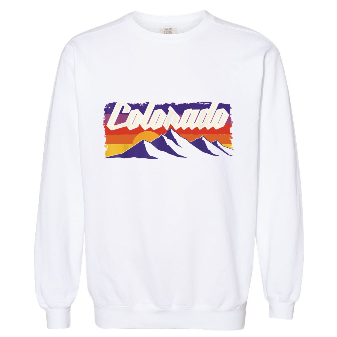Retro Vintage Mountains Colorado Garment-Dyed Sweatshirt