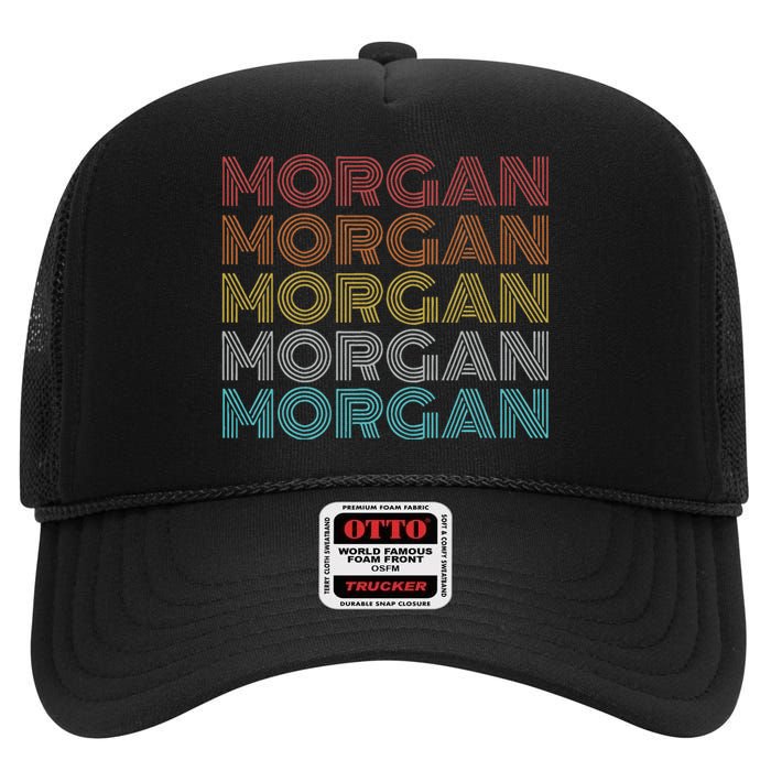 Retro Vintage Morgan High Crown Mesh Back Trucker Hat