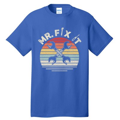 Retro Vintage Mr Fix It Handy Mechanic Gift Tall T-Shirt