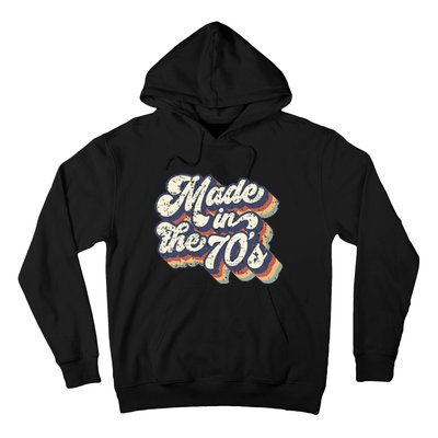 Retro Vintage Made In The 70s 1970s Born Birthday Day Gift Hoodie