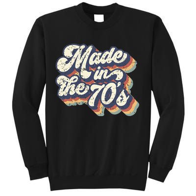 Retro Vintage Made In The 70s 1970s Born Birthday Day Gift Sweatshirt