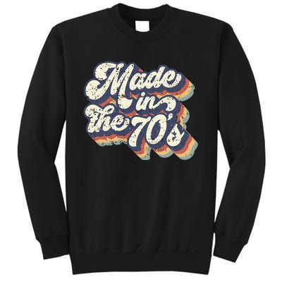 Retro Vintage Made In The 70s 1970s Born Birthday Day Gift Sweatshirt