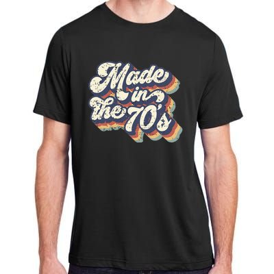 Retro Vintage Made In The 70s 1970s Born Birthday Day Gift Adult ChromaSoft Performance T-Shirt