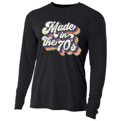 Retro Vintage Made In The 70s 1970s Born Birthday Day Gift Cooling Performance Long Sleeve Crew