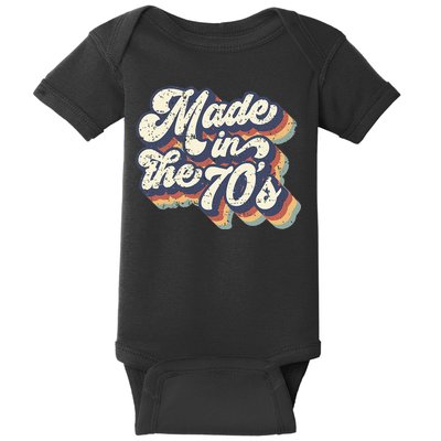 Retro Vintage Made In The 70s 1970s Born Birthday Day Gift Baby Bodysuit