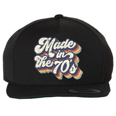 Retro Vintage Made In The 70s 1970s Born Birthday Day Gift Wool Snapback Cap