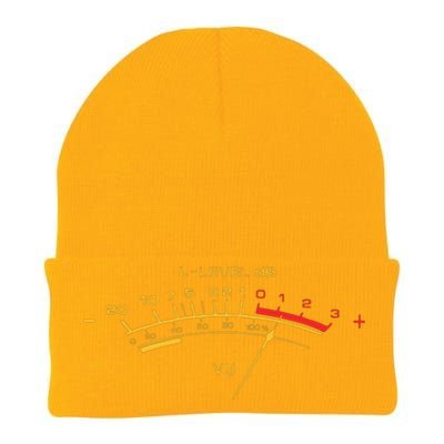 Retro Vu Meter For Audio Technicians And Sound Engineers Knit Cap Winter Beanie