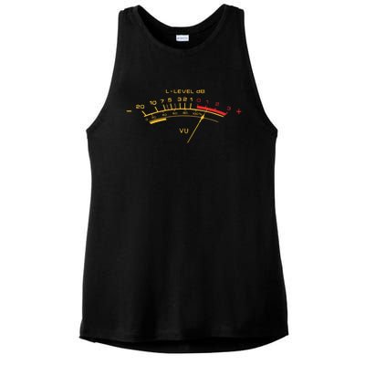 Retro Vu Meter For Audio Technicians And Sound Engineers Ladies PosiCharge Tri-Blend Wicking Tank