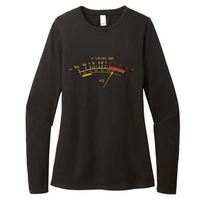 Retro Vu Meter For Audio Technicians And Sound Engineers Womens CVC Long Sleeve Shirt