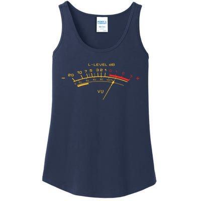 Retro Vu Meter For Audio Technicians And Sound Engineers Ladies Essential Tank