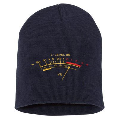 Retro Vu Meter For Audio Technicians And Sound Engineers Short Acrylic Beanie