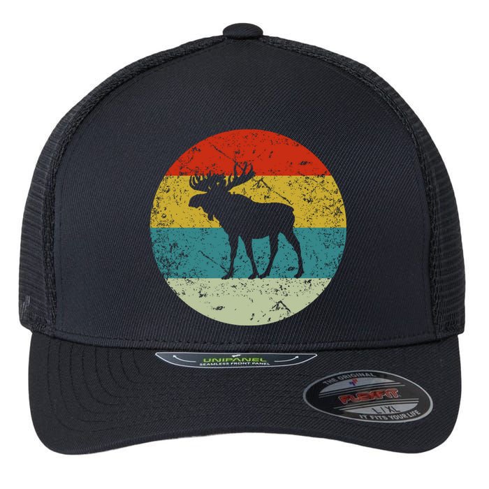 Retro Vintage Moose Flexfit Unipanel Trucker Cap