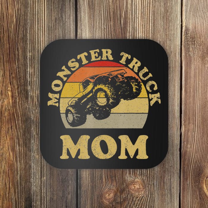 Retro Vintage Monster Truck Mom  Coaster