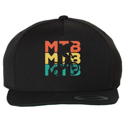 Retro Vintage Mtb Gift For Mountain Bikers Wool Snapback Cap