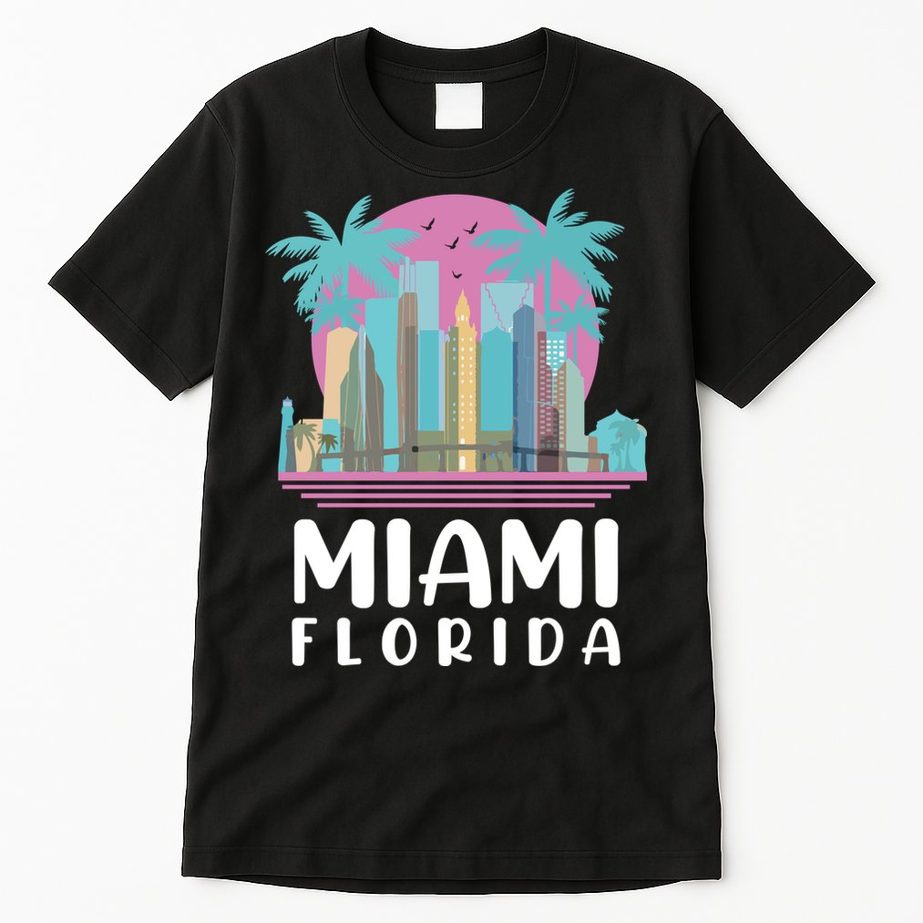 Retro Vintage Miami Florida Tall T-Shirt