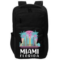 Retro Vintage Miami Florida Impact Tech Backpack