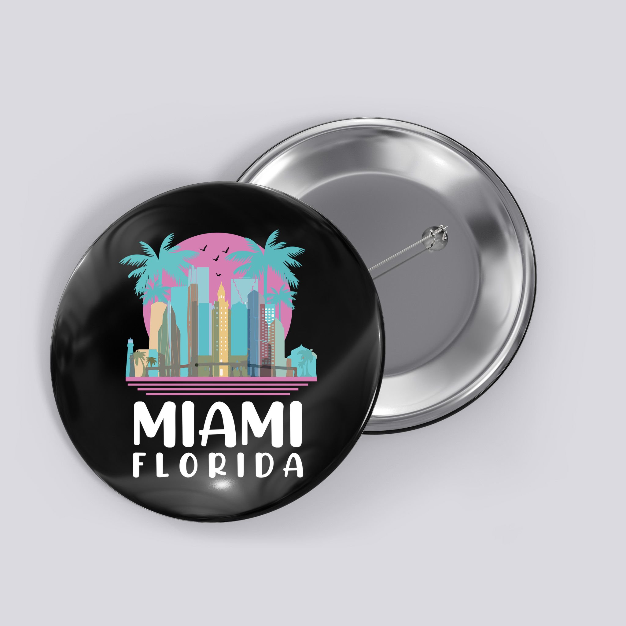 Retro Vintage Miami Florida Button