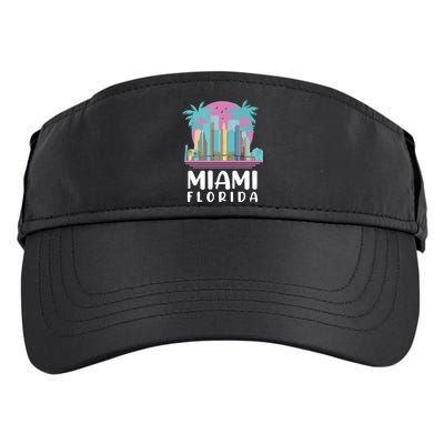 Retro Vintage Miami Florida Adult Drive Performance Visor