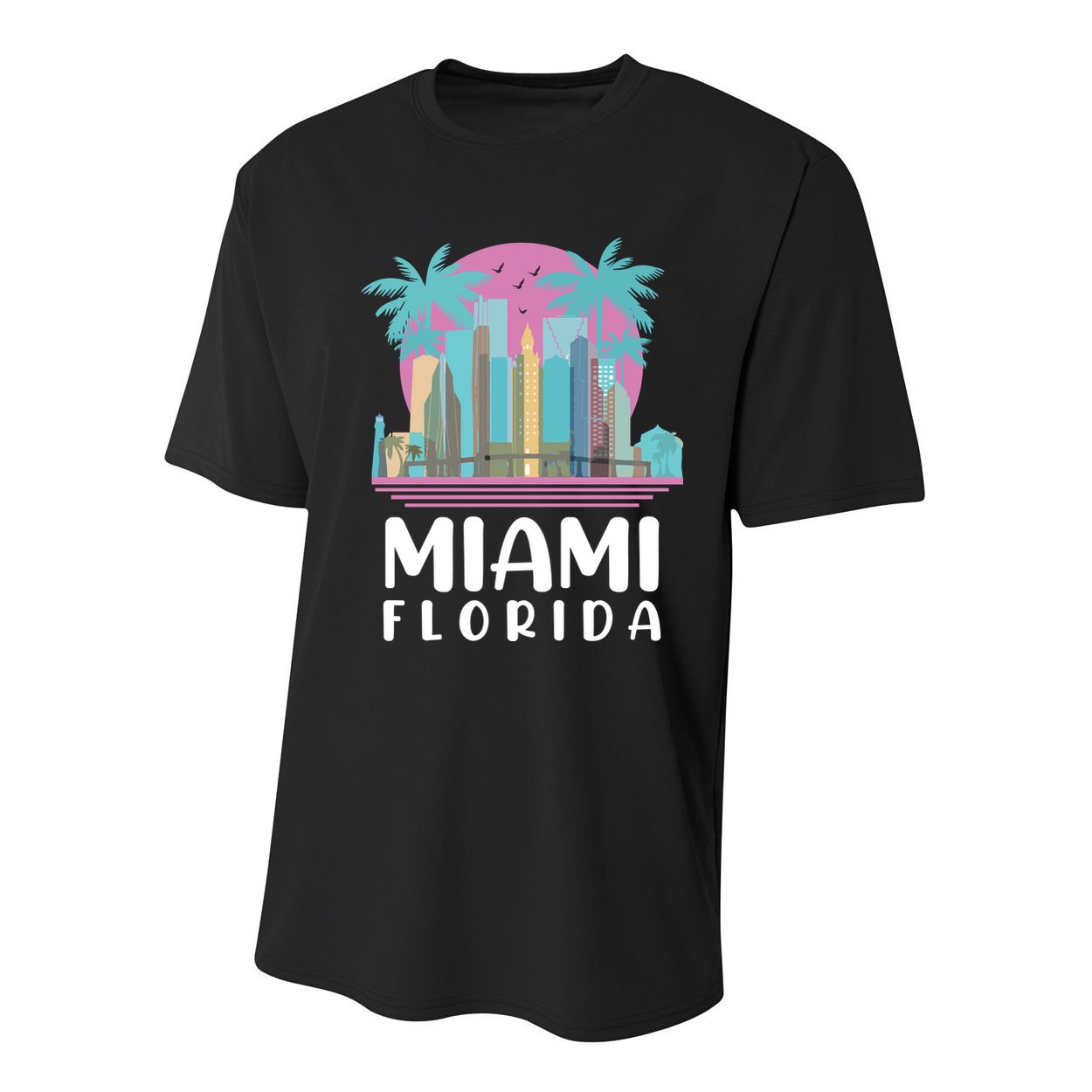 Retro Vintage Miami Florida Youth Performance Sprint T-Shirt