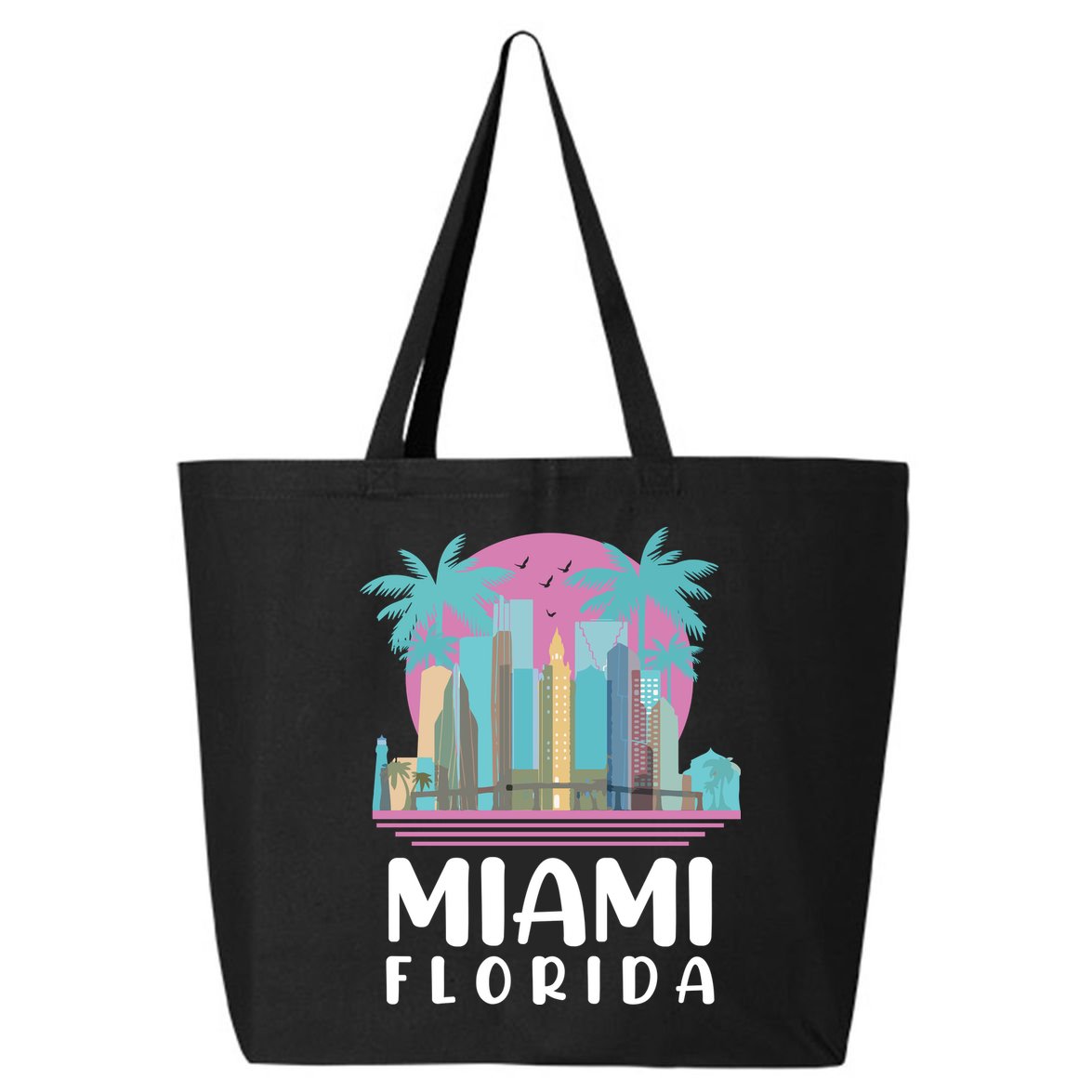 Retro Vintage Miami Florida 25L Jumbo Tote