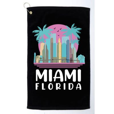 Retro Vintage Miami Florida Golf Towel